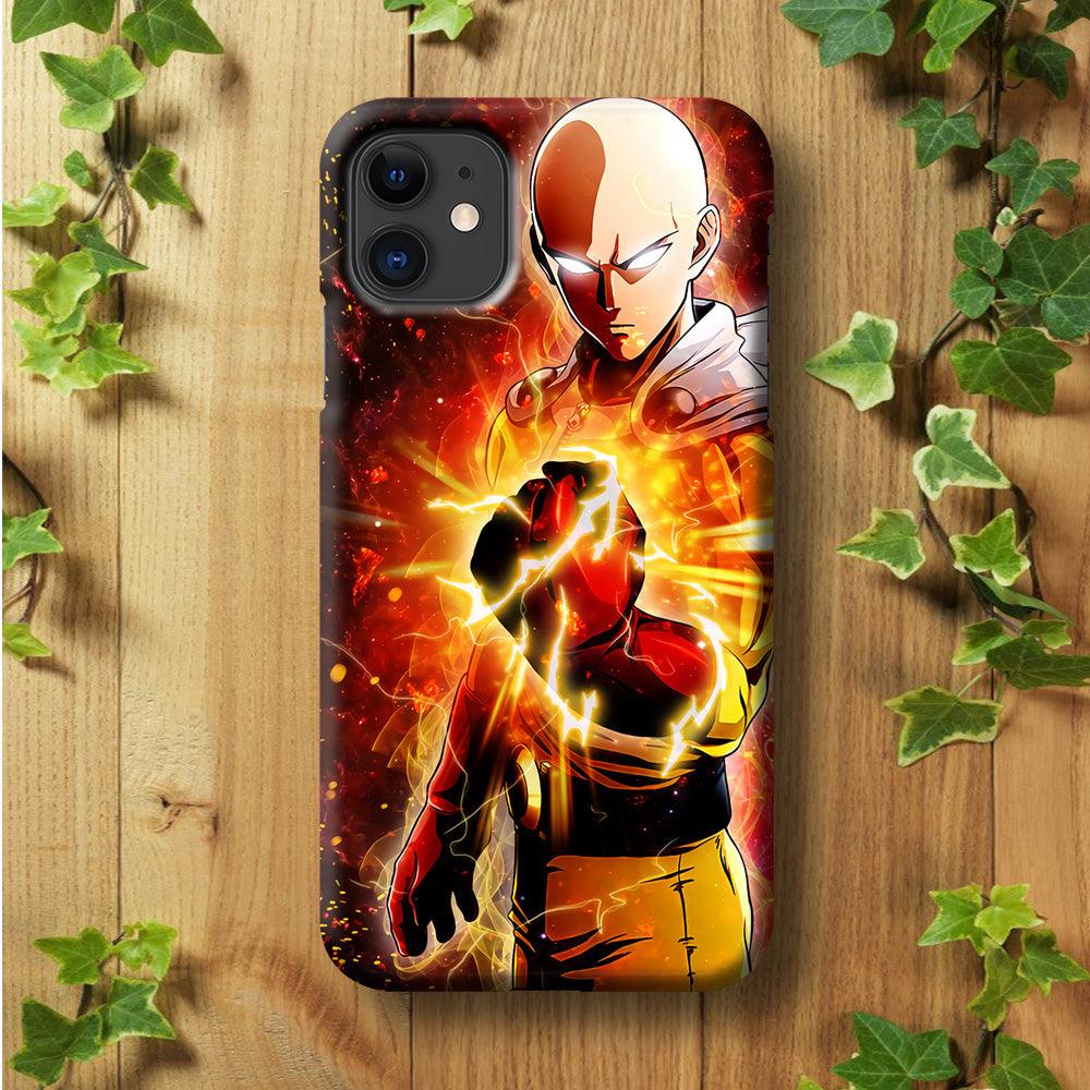 OPM Saitama Rampage iPhone 11 Case-Plastic / Full Wrap (3D Case)-Xtracase
