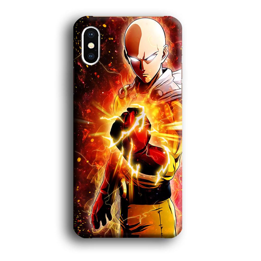 OPM Saitama Rampage iPhone Xs Max Case-Plastic / Full Wrap (3D Case)-Xtracase