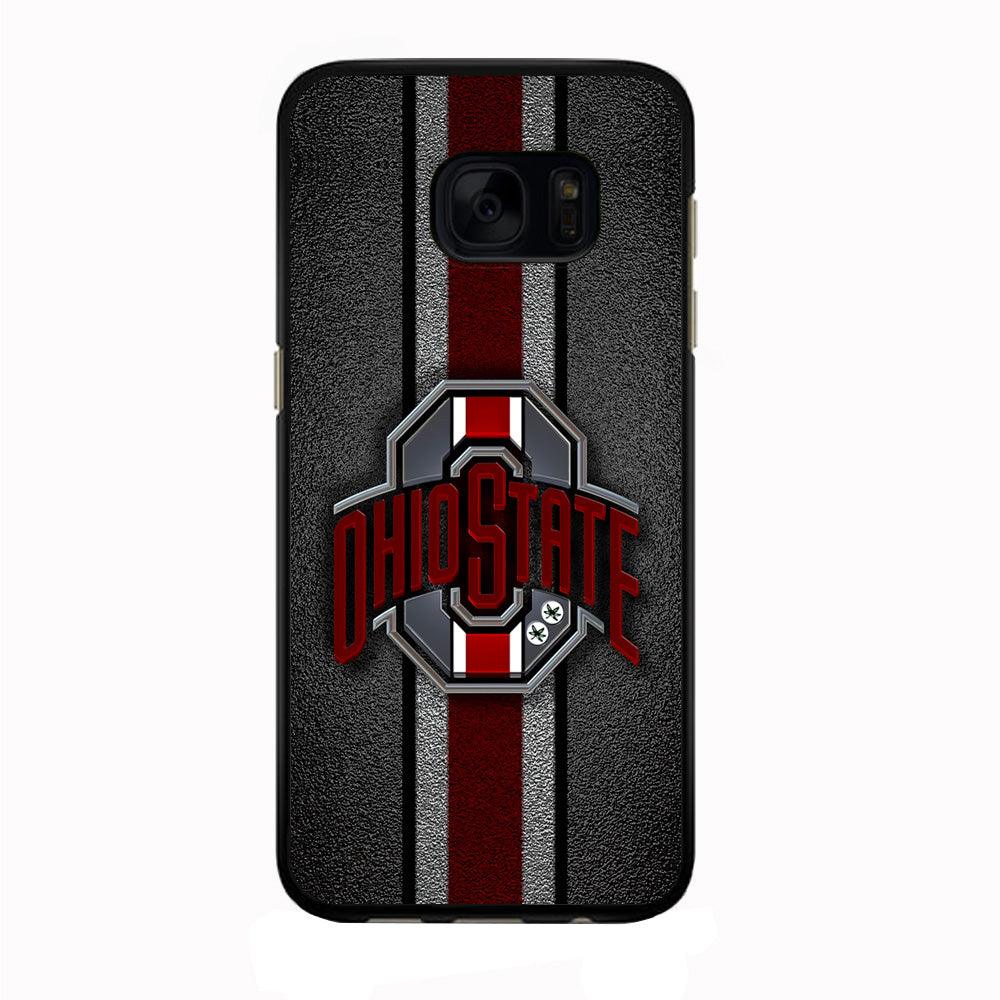 Ohio State Football Samsung Galaxy S7 Edge Case-Rubber / Black (2D Case)-Xtracase