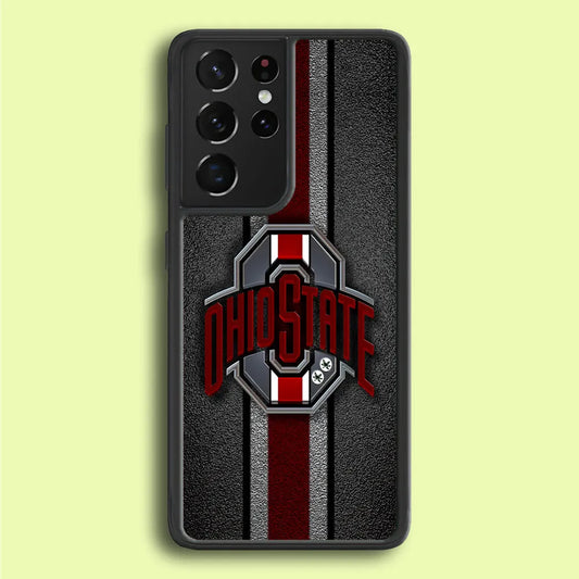 Ohio State Football Samsung Galaxy S21 Ultra Case-Rubber / Black (2D Case)-Xtracase