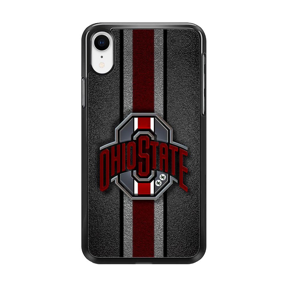 Ohio State Football iPhone XR Case-Rubber / Black (2D Case)-Xtracase