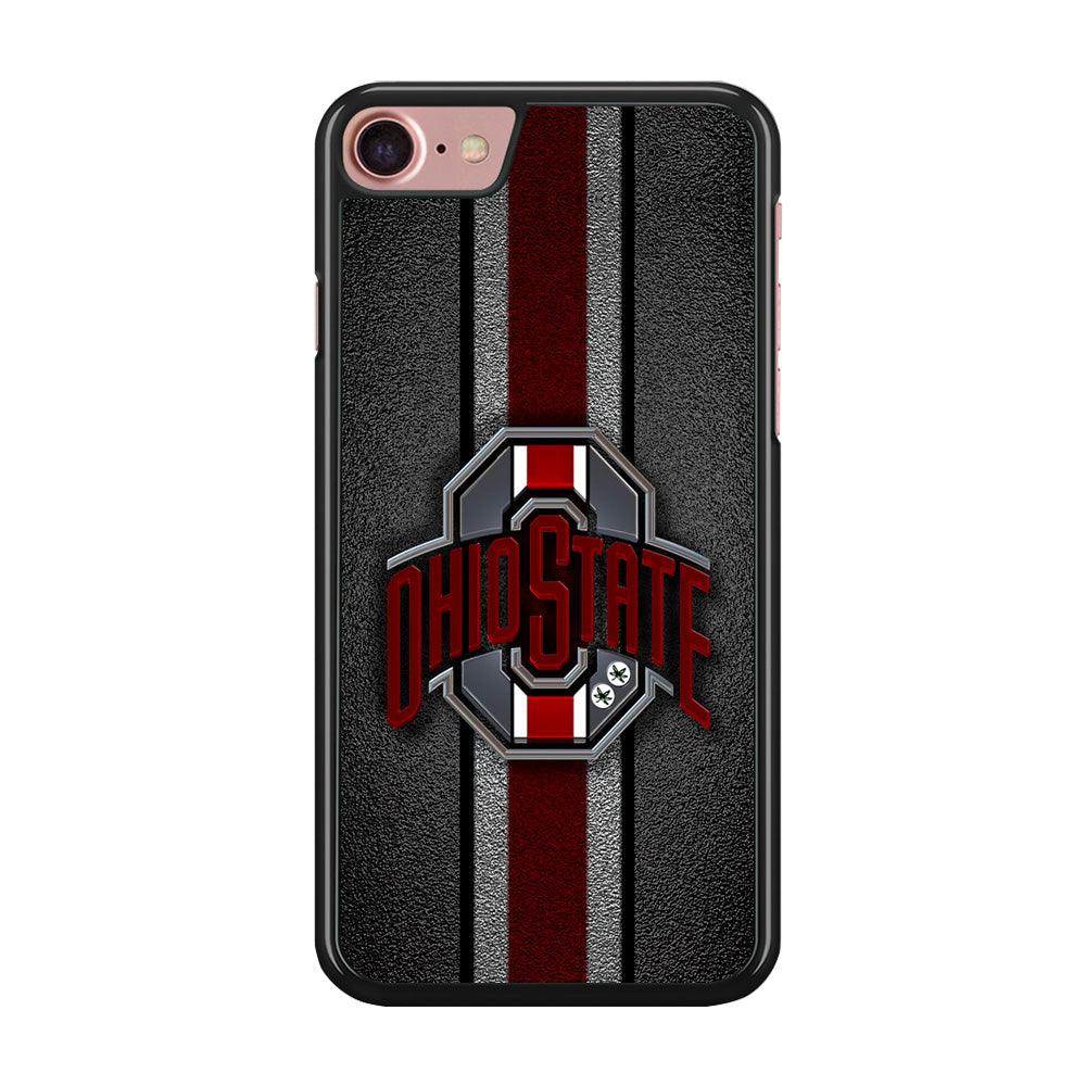 Ohio State Football iPhone 8 Case-Rubber / Black (2D Case)-Xtracase