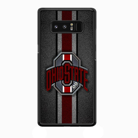 Ohio State Football Samsung Galaxy Note 8 Case-Rubber / Black (2D Case)-Xtracase