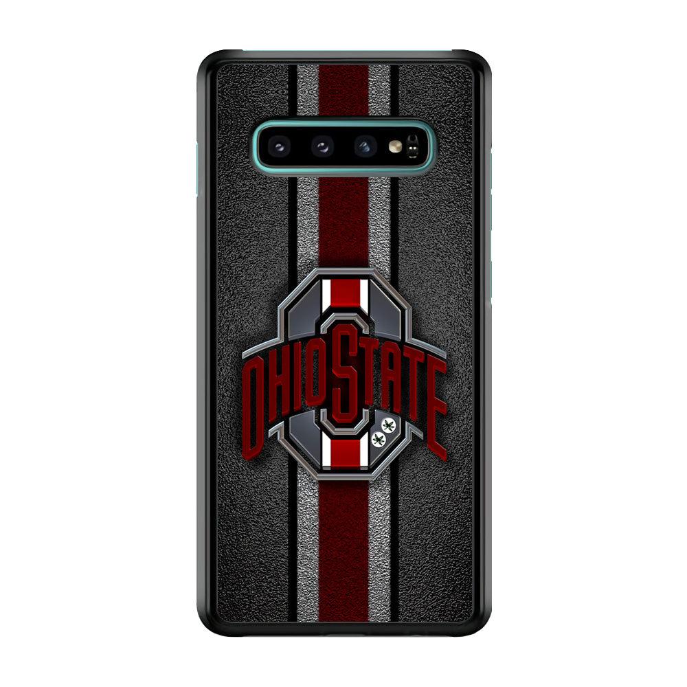 Ohio State Football Samsung Galaxy S10 Case-Rubber / Black (2D Case)-Xtracase