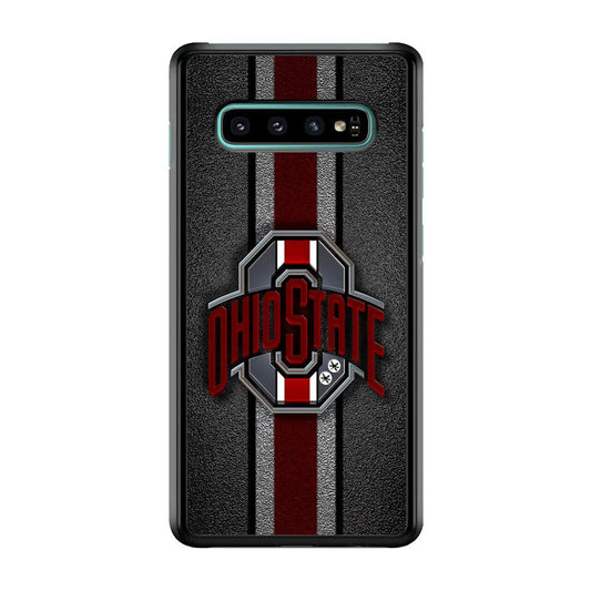 Ohio State Football Samsung Galaxy S10 Case-Rubber / Black (2D Case)-Xtracase