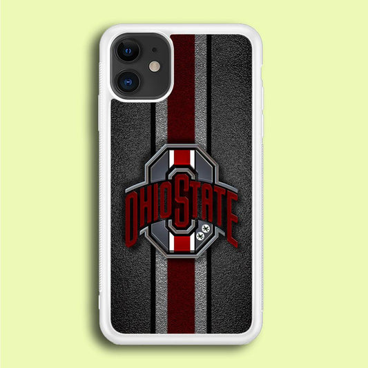 Ohio State Football iPhone 12 Case-Rubber / White (2D Case)-Xtracase