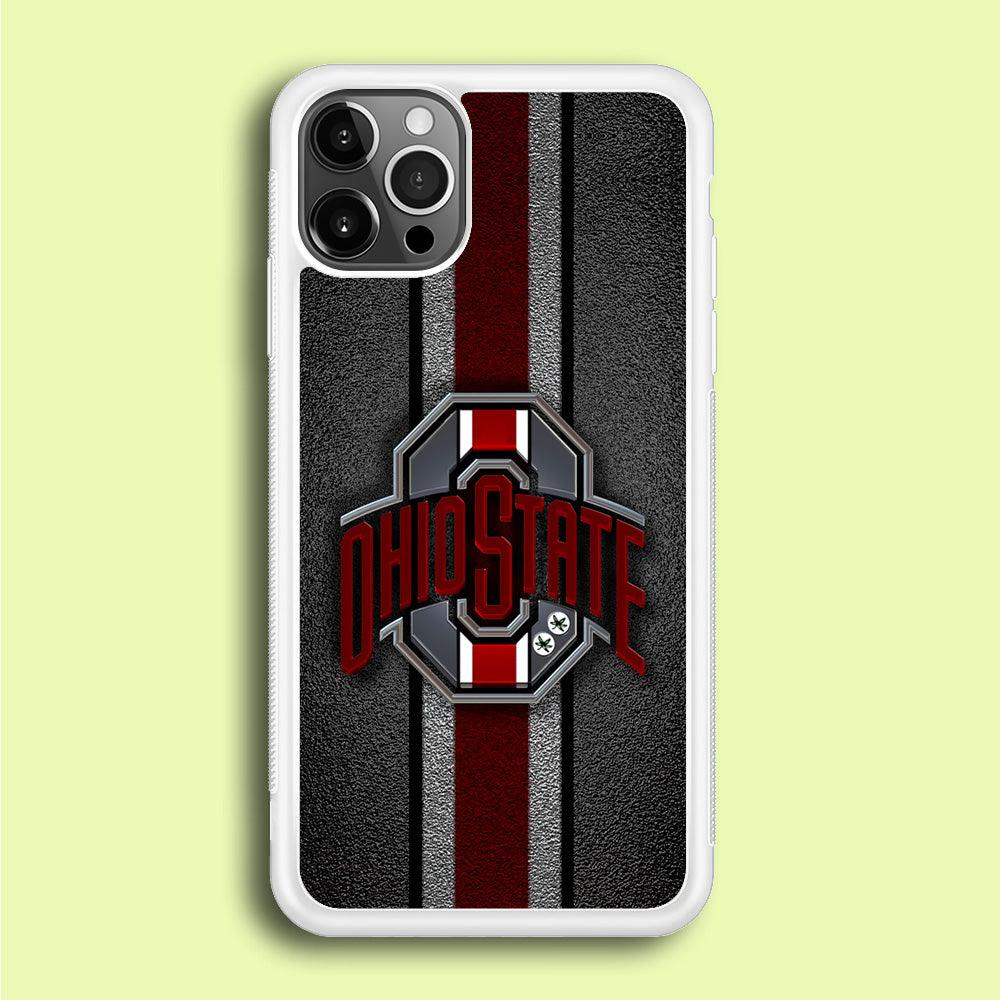 Ohio State Football iPhone 12 Pro Max Case-Rubber / White (2D Case)-Xtracase