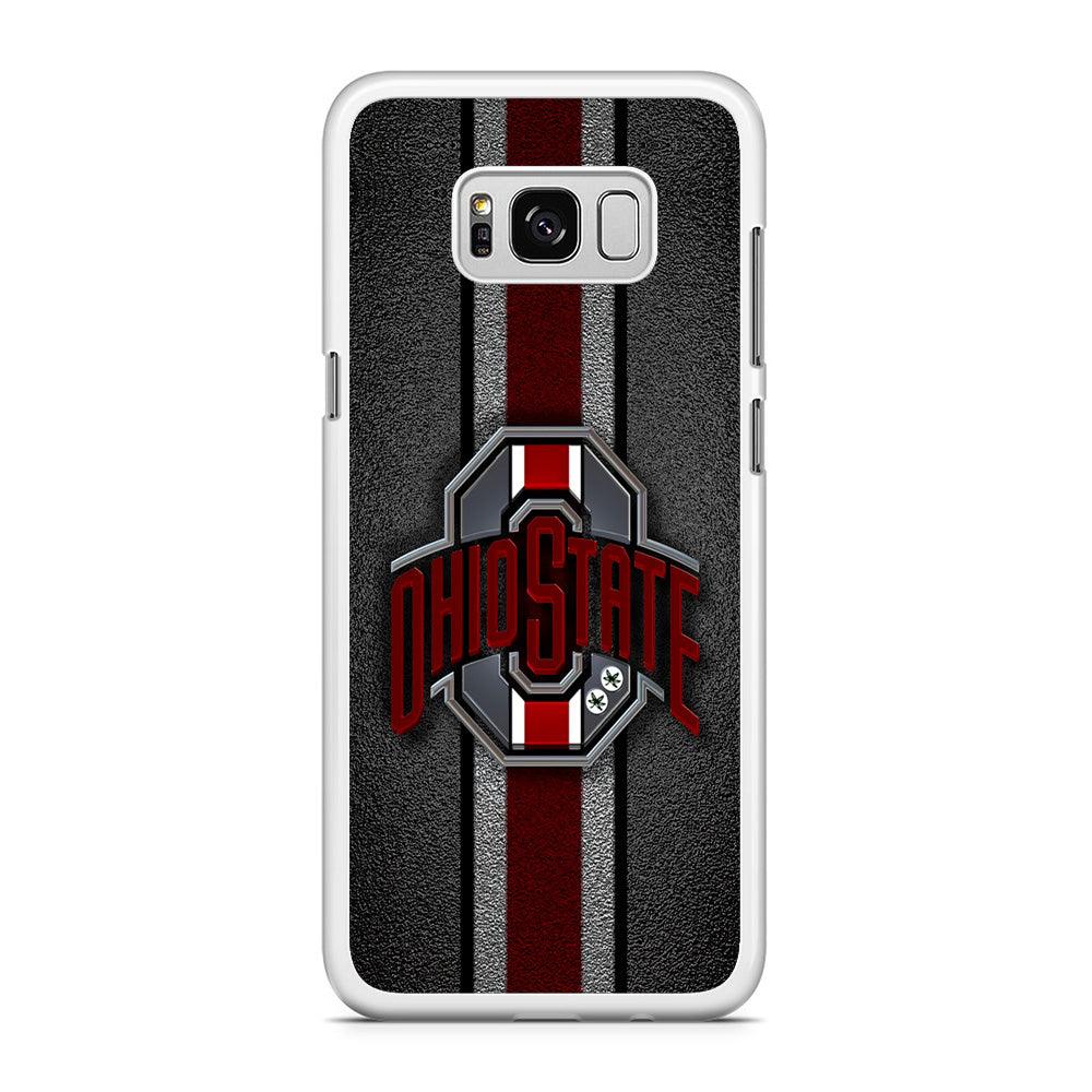 Ohio State Football Samsung Galaxy S8 Plus Case-Rubber / White (2D Case)-Xtracase