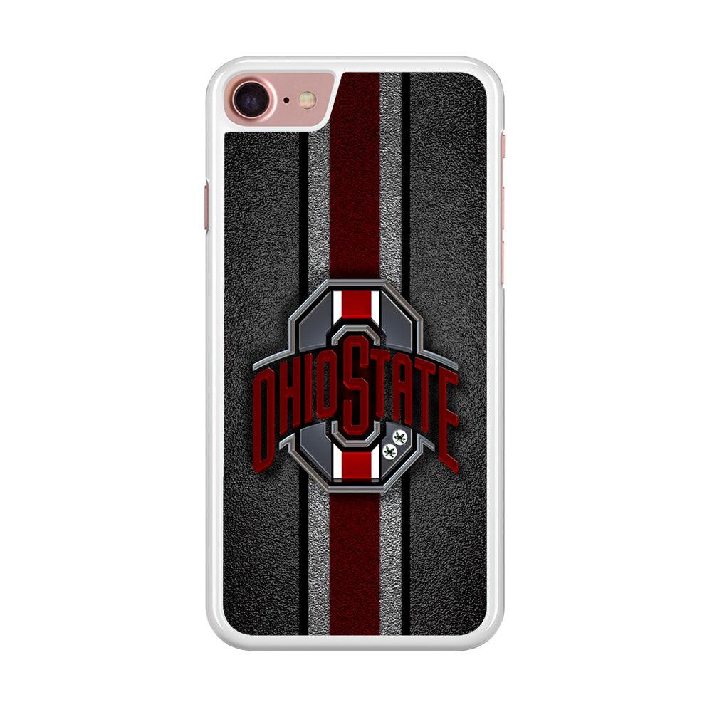Ohio State Football iPhone 8 Case-Rubber / White (2D Case)-Xtracase