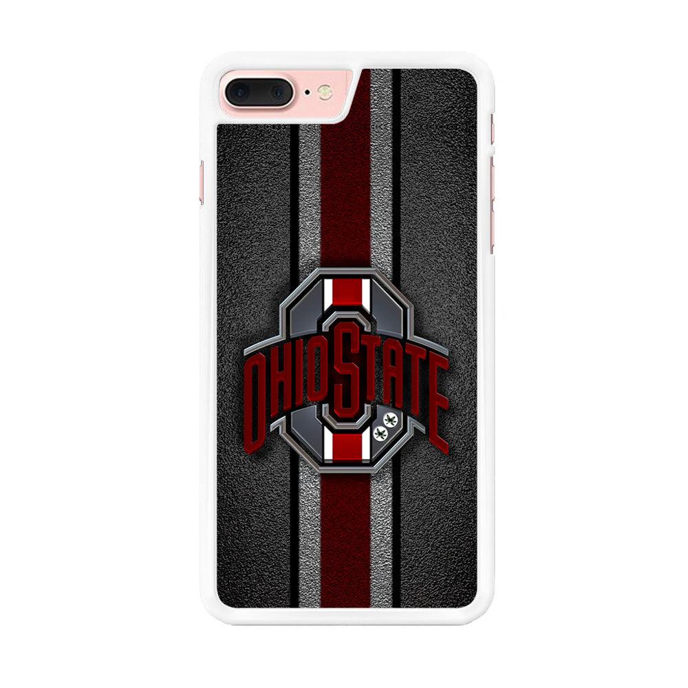 Ohio State Football iPhone 7 Plus Case-Rubber / White (2D Case)-Xtracase