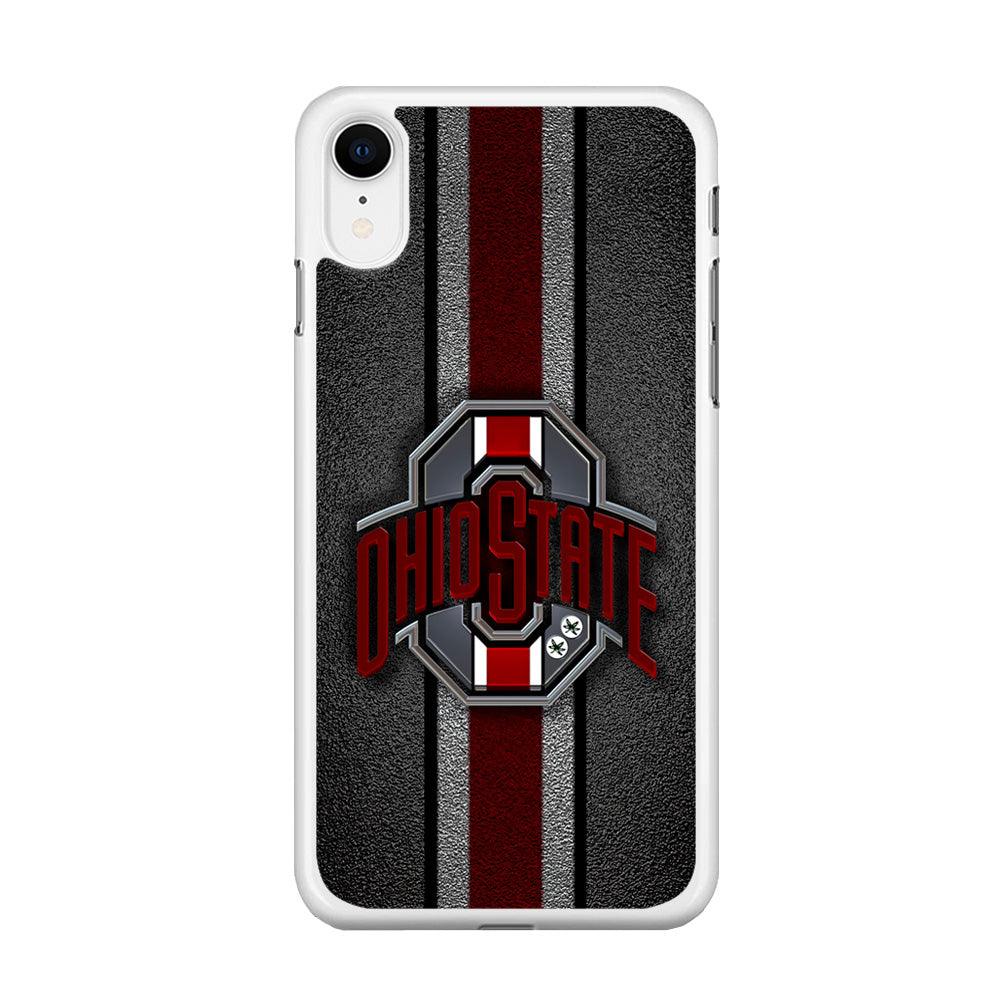 Ohio State Football iPhone XR Case-Rubber / White (2D Case)-Xtracase