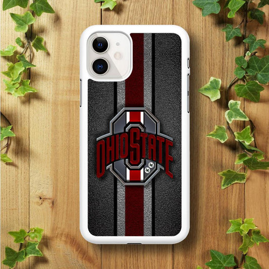 Ohio State Football iPhone 11 Case-Rubber / White (2D Case)-Xtracase