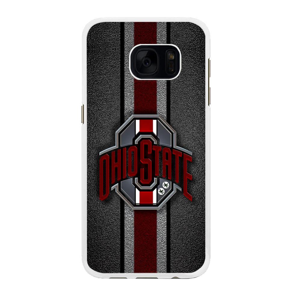 Ohio State Football Samsung Galaxy S7 Case-Rubber / White (2D Case)-Xtracase