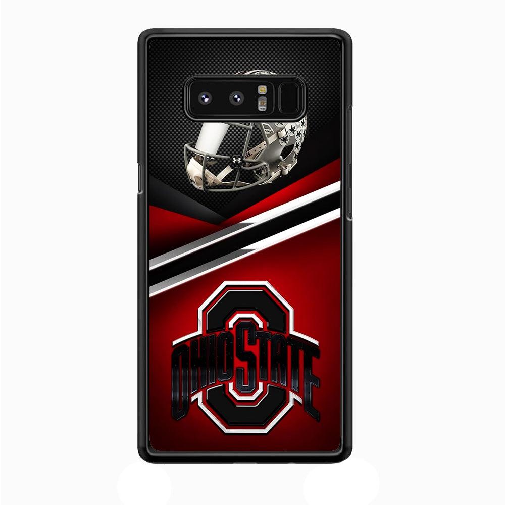 Ohio State Helmet Samsung Galaxy Note 8 Case-Rubber / White (2D Case)-Xtracase