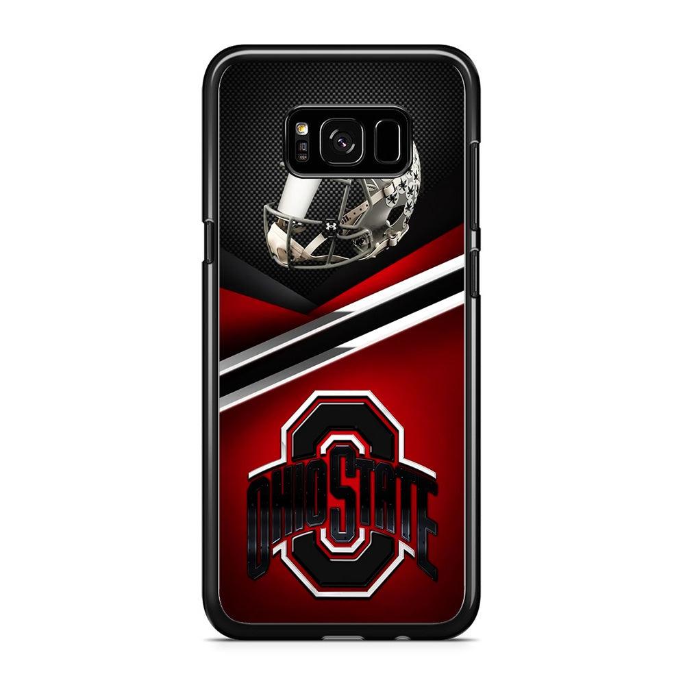 Ohio State Helmet Samsung Galaxy S8 Case-Rubber / Black (2D Case)-Xtracase