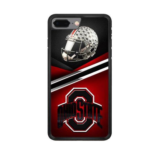 Ohio State Helmet iPhone 7 Plus Case-Rubber / Black (2D Case)-Xtracase