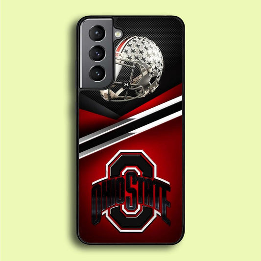Ohio State Helmet Samsung Galaxy S21 Plus Case-Rubber / Black (2D Case)-Xtracase