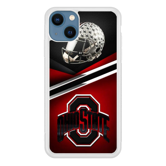 Ohio State Helmet iPhone 13 Pro Case-Rubber / White (2D Case)-Xtracase