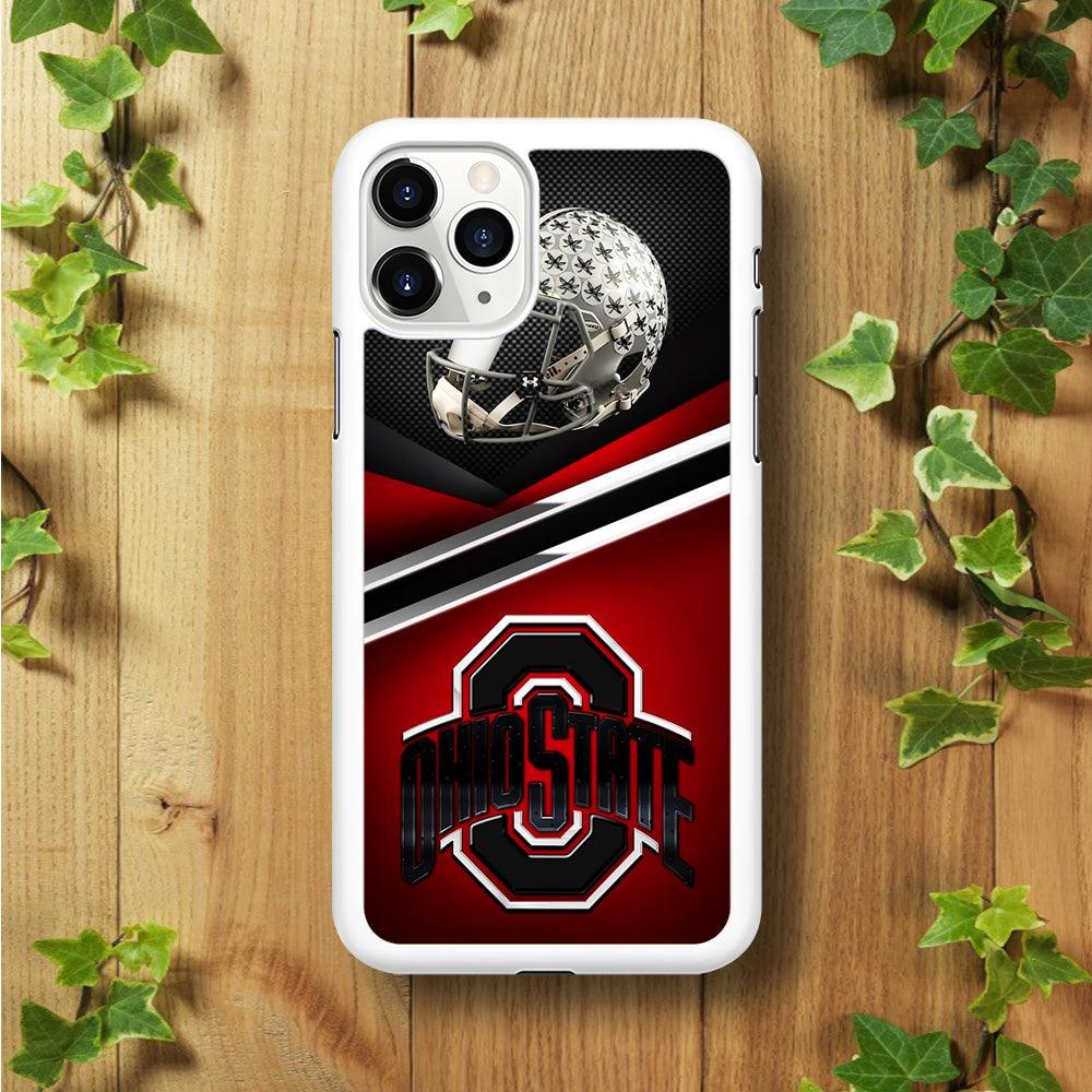 Ohio State Helmet iPhone 11 Pro Case-Rubber / White (2D Case)-Xtracase