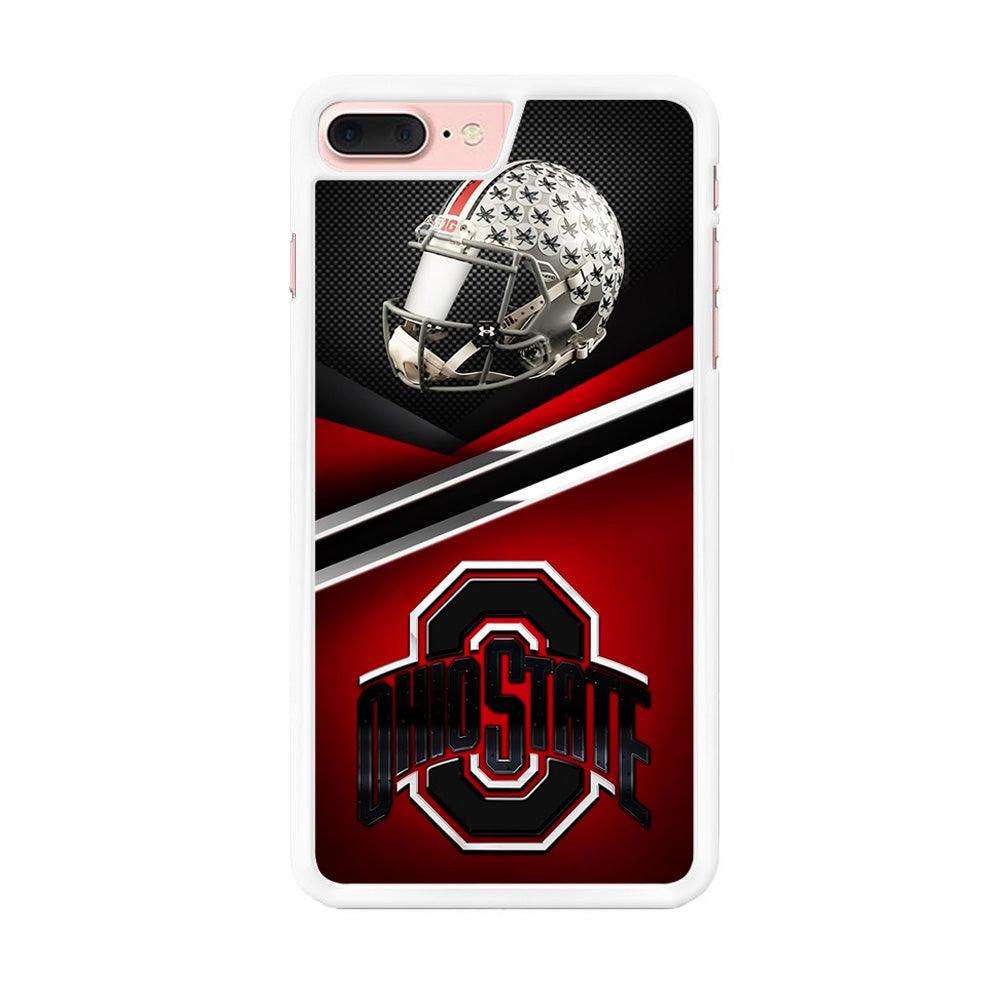 Ohio State Helmet iPhone 7 Plus Case-Rubber / White (2D Case)-Xtracase