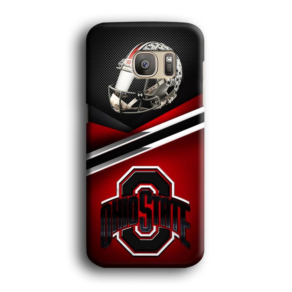 Ohio State Helmet Samsung Galaxy S7 Edge Case-Plastic / Full Wrap (3D Case)-Xtracase