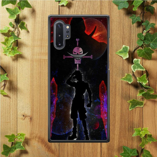 One Piece - Ace and Whitebeard Samsung Galaxy Note 10 Plus Case-Rubber / White (2D Case)-Xtracase
