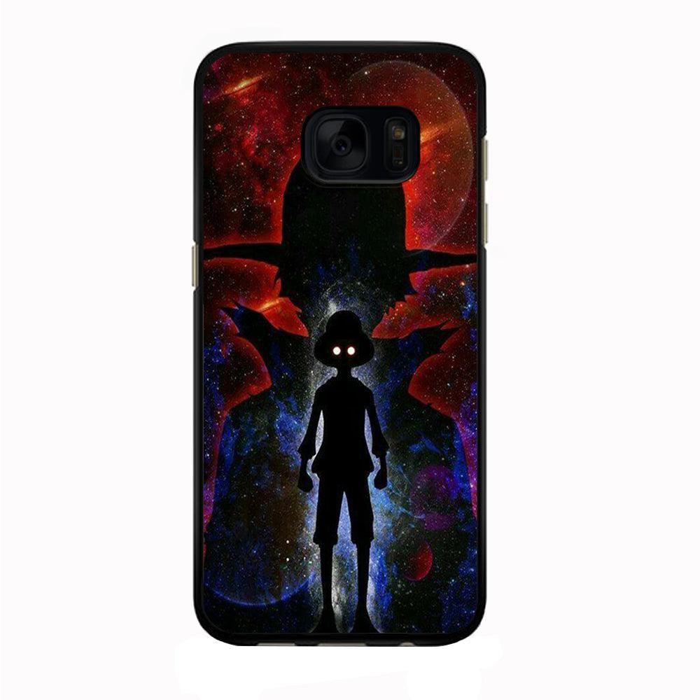 One Piece - Ace and Whitebeard Samsung Galaxy S7 Case-Rubber / Black (2D Case)-Xtracase