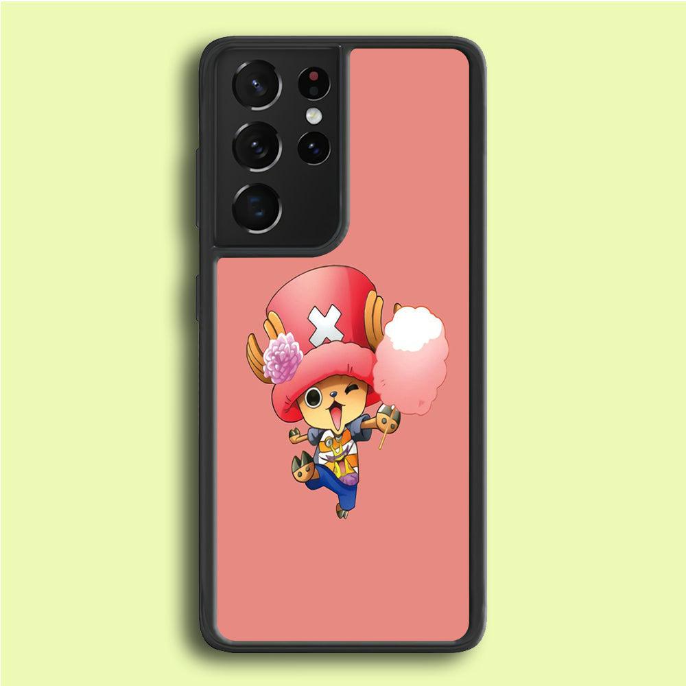 One Piece - Tony Tony Chopper 002 Samsung Galaxy S25 Ultra Case-Rubber / White (2D Case)-Xtracase