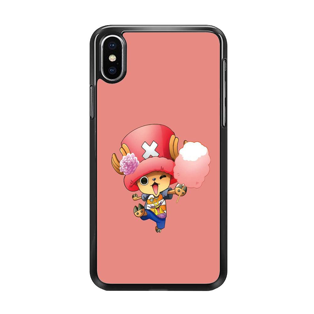 One Piece - Tony Tony Chopper 002 iPhone Xs Max Case-Rubber / Black (2D Case)-Xtracase