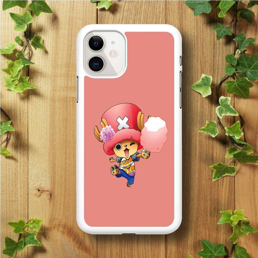 One Piece - Tony Tony Chopper 002 iPhone 11 Case-Rubber / White (2D Case)-Xtracase