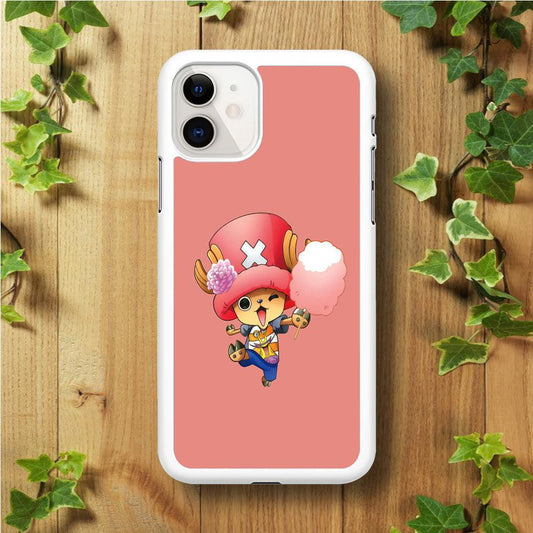 One Piece - Tony Tony Chopper 002 iPhone 11 Case-Rubber / White (2D Case)-Xtracase