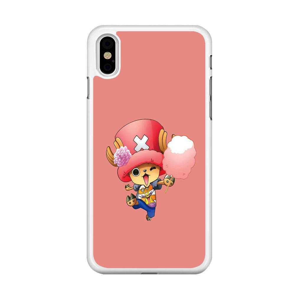One Piece - Tony Tony Chopper 002 iPhone Xs Max Case-Rubber / White (2D Case)-Xtracase