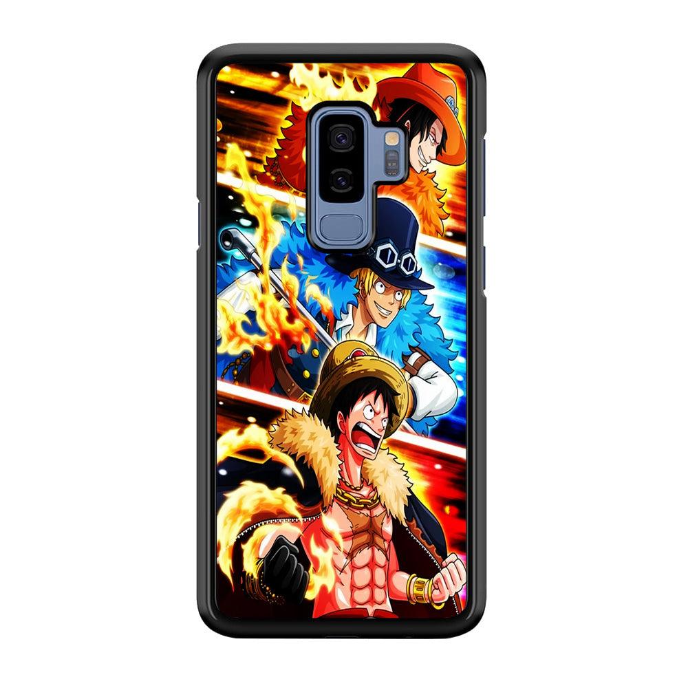 One Piece Ace Sabo Luffy Samsung Galaxy S9 Plus Case-Plastic / Full Wrap (3D Case)-Xtracase
