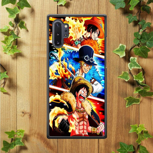 One Piece Ace Sabo Luffy Samsung Galaxy Note 10 Plus Case-Plastic / Full Wrap (3D Case)-Xtracase