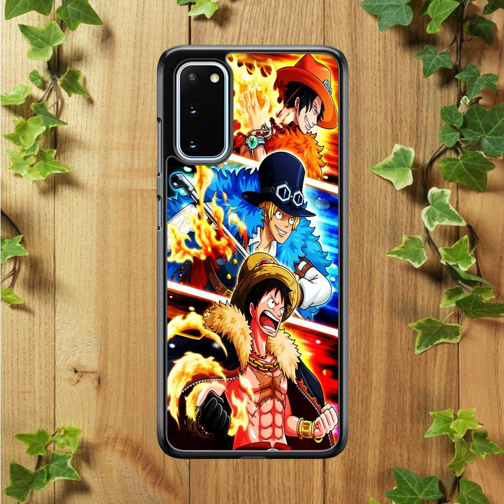 One Piece Ace Sabo Luffy Samsung Galaxy S20 Case-Plastic / Full Wrap (3D Case)-Xtracase