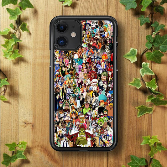 One Piece All Character iPhone 11 Case-Rubber / Black (2D Case)-Xtracase
