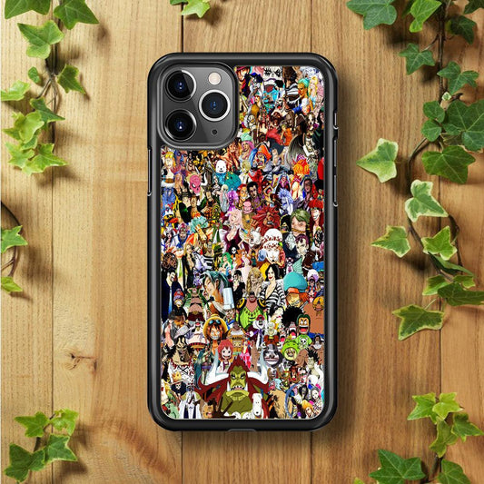One Piece All Character iPhone 11 Pro Case-Rubber / Black (2D Case)-Xtracase