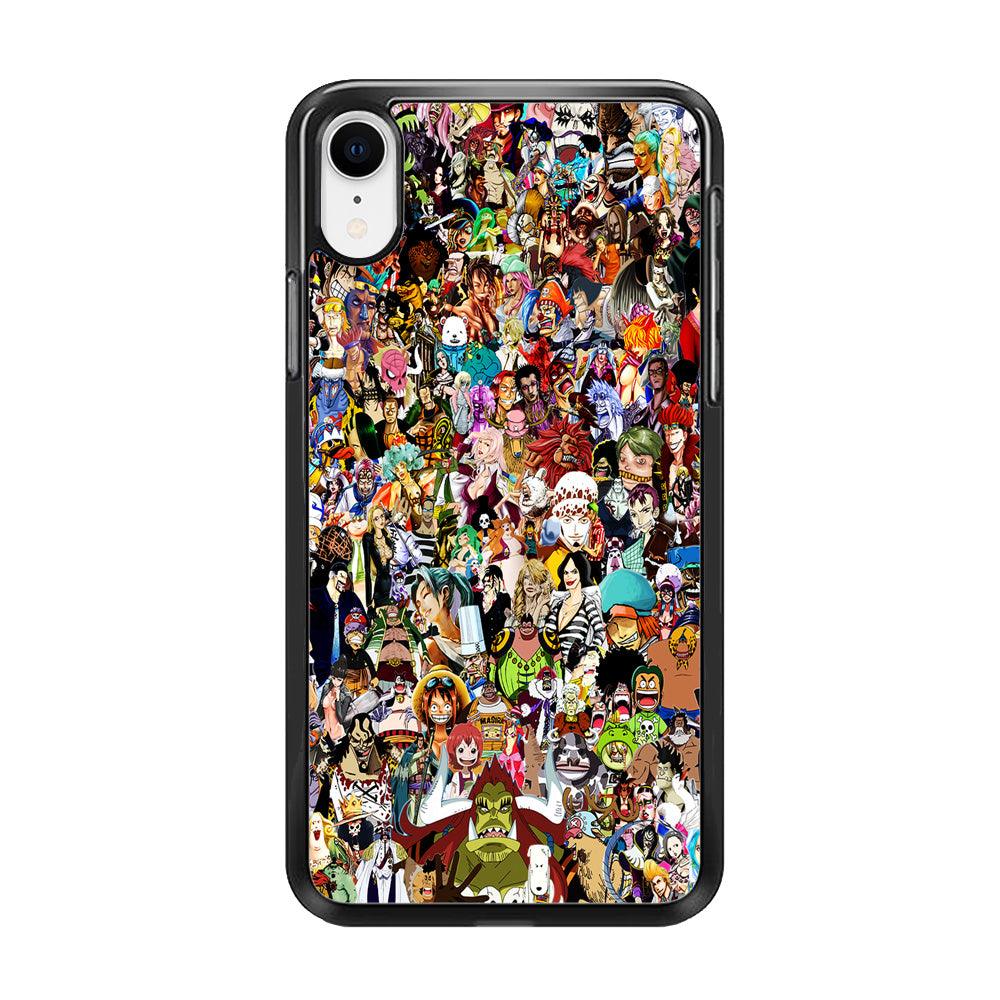 One Piece All Character iPhone XR Case-Rubber / Black (2D Case)-Xtracase