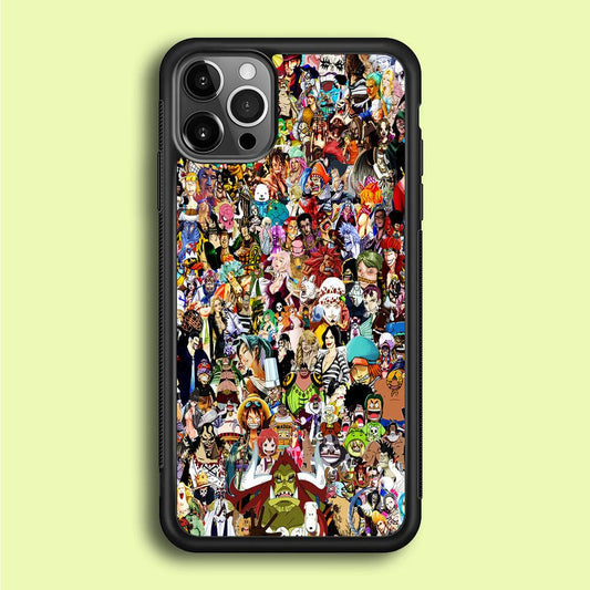 One Piece All Character iPhone 12 Pro Max Case-Rubber / Black (2D Case)-Xtracase