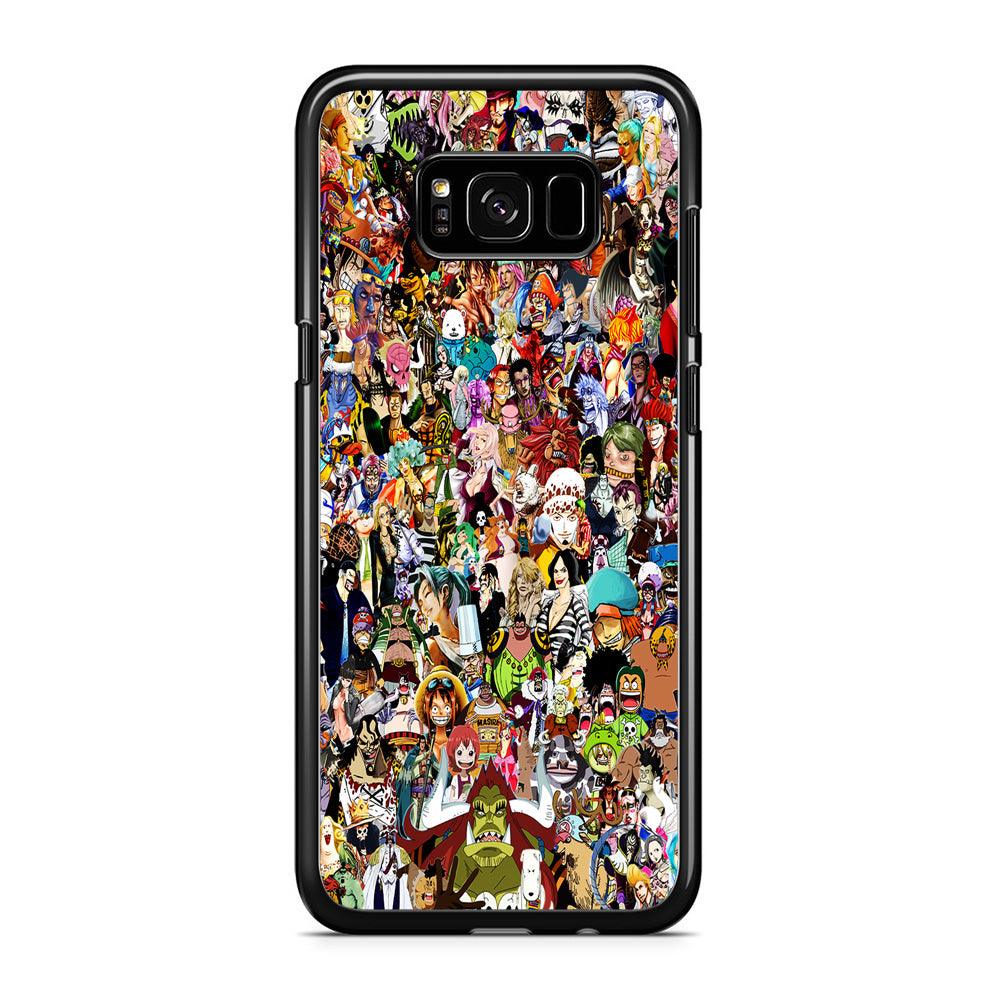 One Piece All Character Samsung Galaxy S8 Plus Case-Rubber / Black (2D Case)-Xtracase