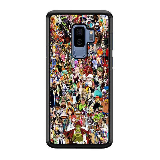 One Piece All Character Samsung Galaxy S9 Plus Case-Rubber / Black (2D Case)-Xtracase
