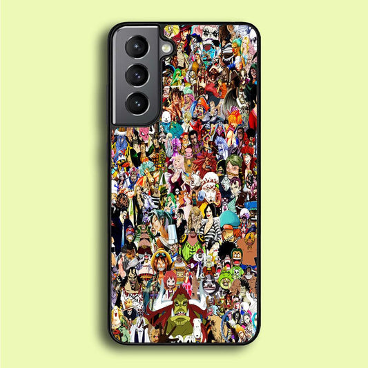One Piece All Character Samsung Galaxy S21 Plus Case-Rubber / White (2D Case)-Xtracase
