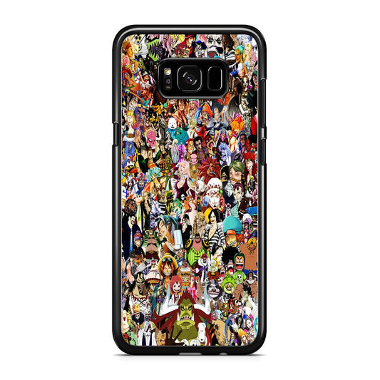 One Piece All Character Samsung Galaxy S8 Case-Rubber / Black (2D Case)-Xtracase