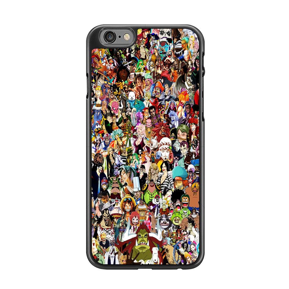 One Piece All Character iPhone 6 | 6s Case-Rubber / Black (2D Case)-Xtracase