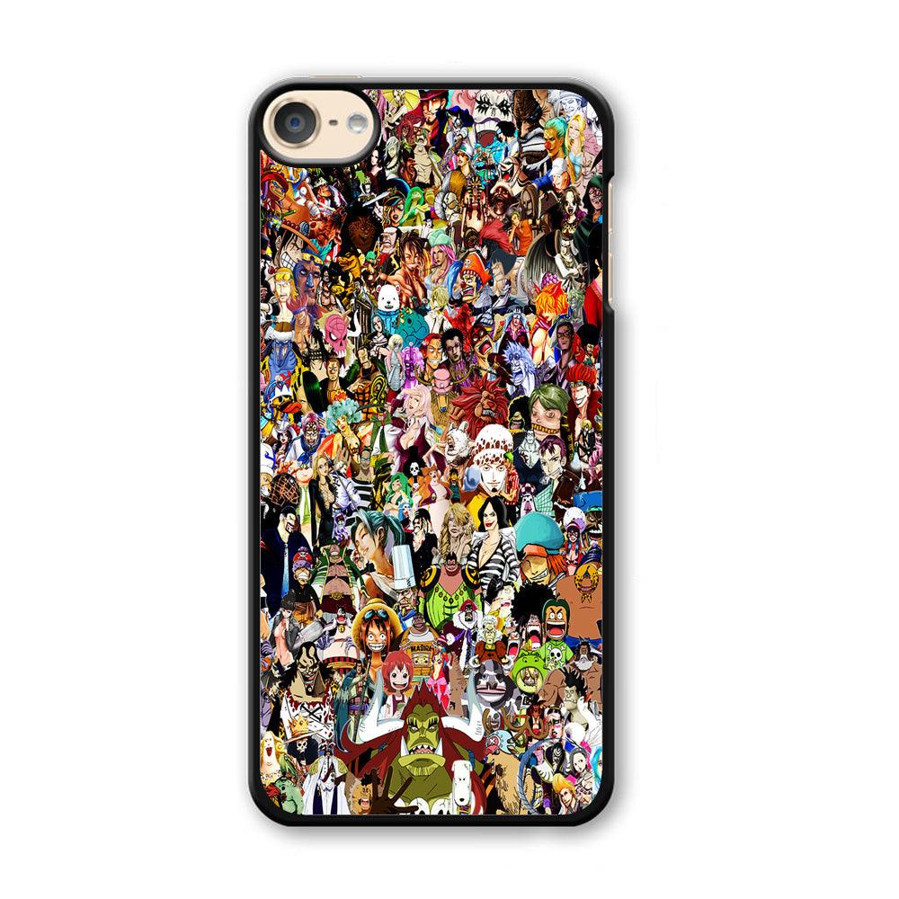 One Piece All Character iPod Touch 6 Case-Plastic / Black (2D Case)-Xtracase