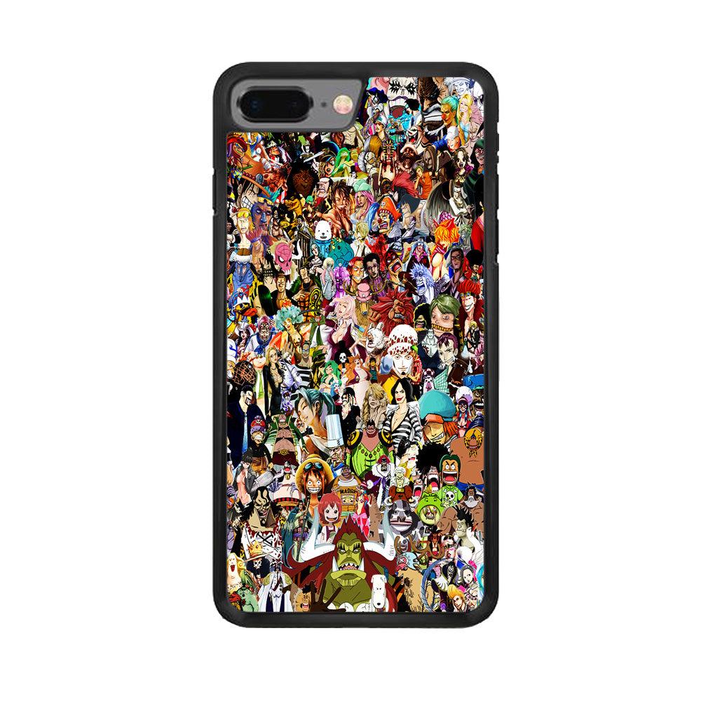 One Piece All Character iPhone 7 Plus Case-Rubber / Black (2D Case)-Xtracase