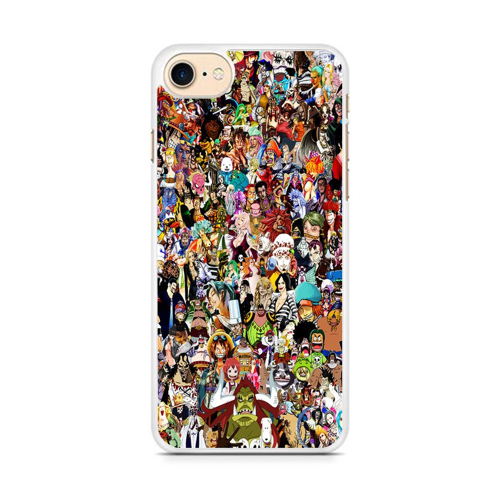 One Piece All Character iPhone 7 Case-Rubber / White (2D Case)-Xtracase