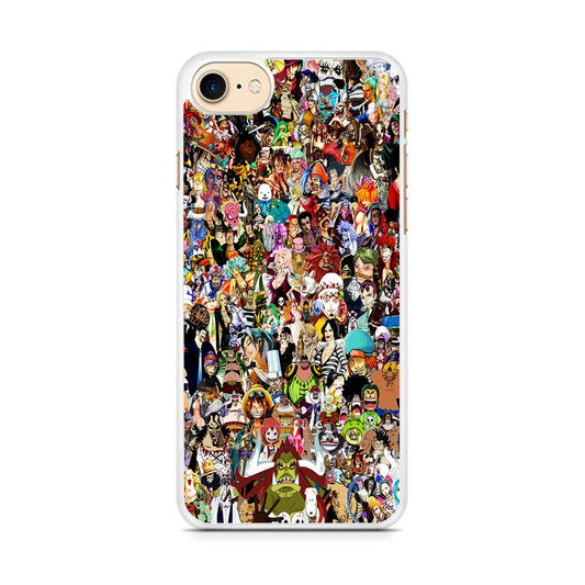 One Piece All Character iPhone 7 Case-Rubber / White (2D Case)-Xtracase