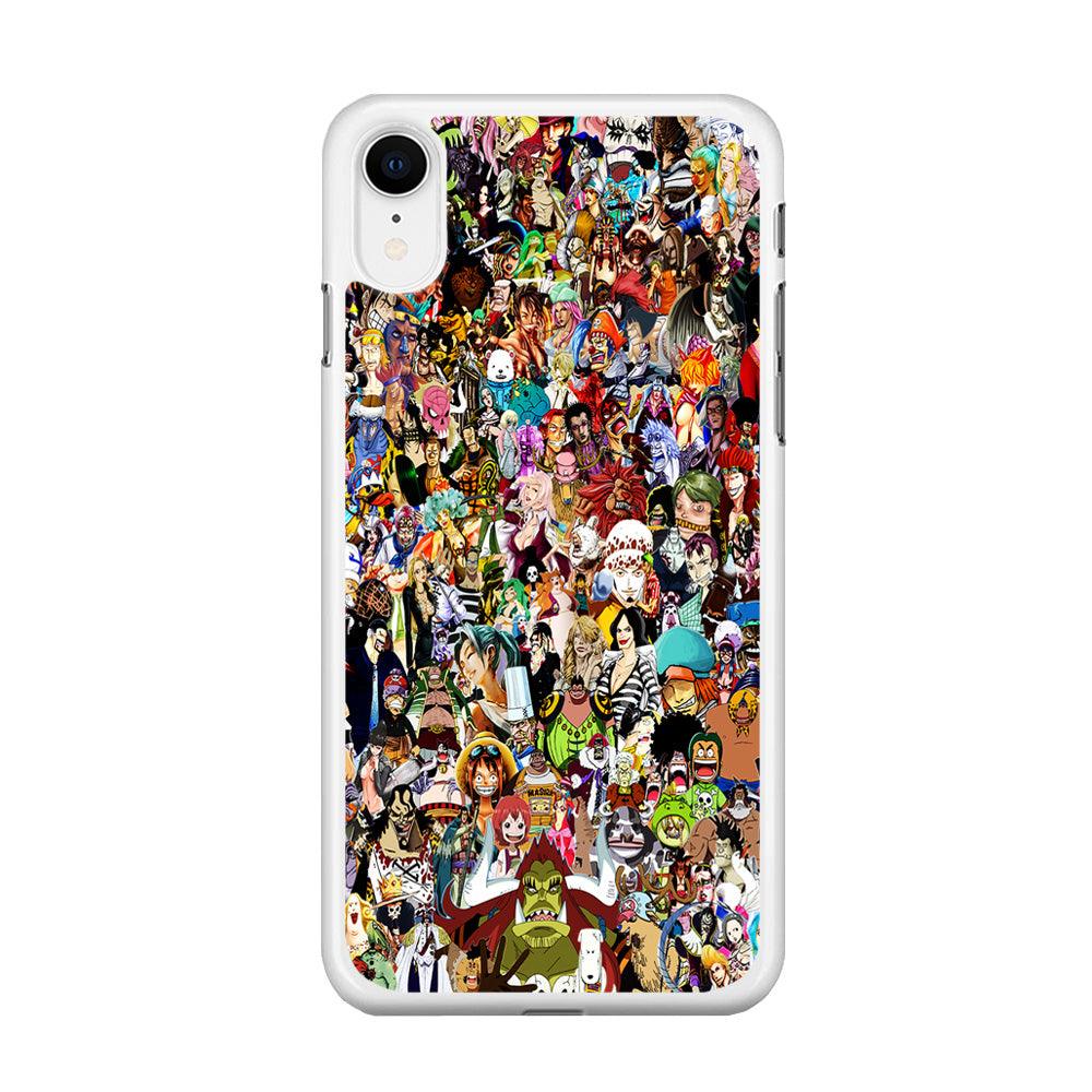 One Piece All Character iPhone XR Case-Rubber / White (2D Case)-Xtracase