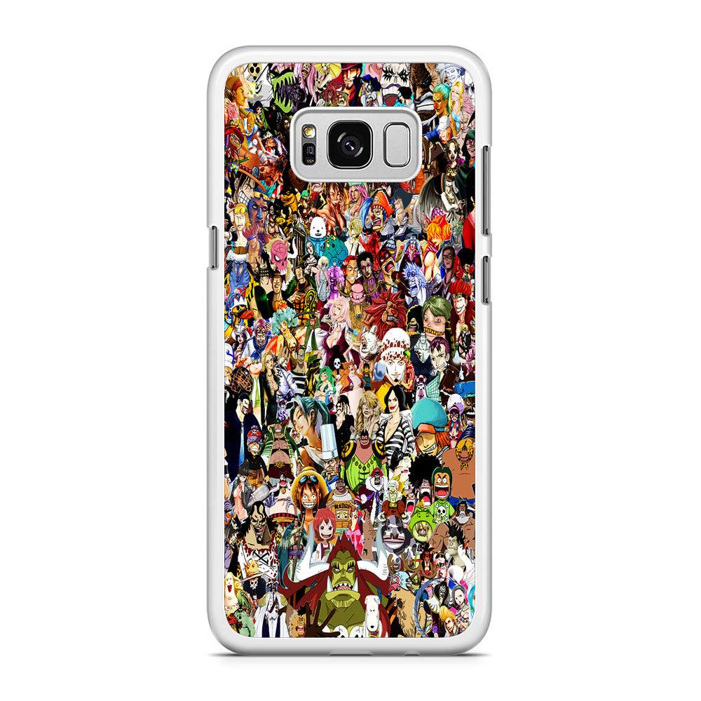 One Piece All Character Samsung Galaxy S8 Case-Rubber / White (2D Case)-Xtracase